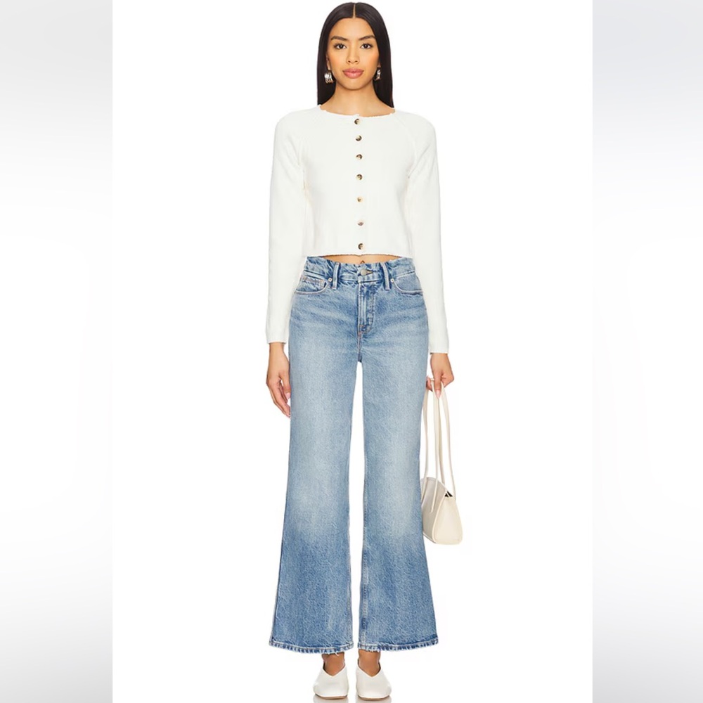 High-Rise Wide Leg Women's Jeans - Light Blue